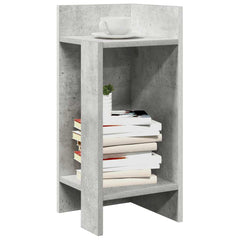 vidaXL Side Tables 2 pcs with Shelf Concrete Grey 25.5x27x60 cm 1