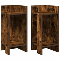 vidaXL Side Tables 2 pcs with Shelf Smoked Oak 25.5x27x60 cm 2