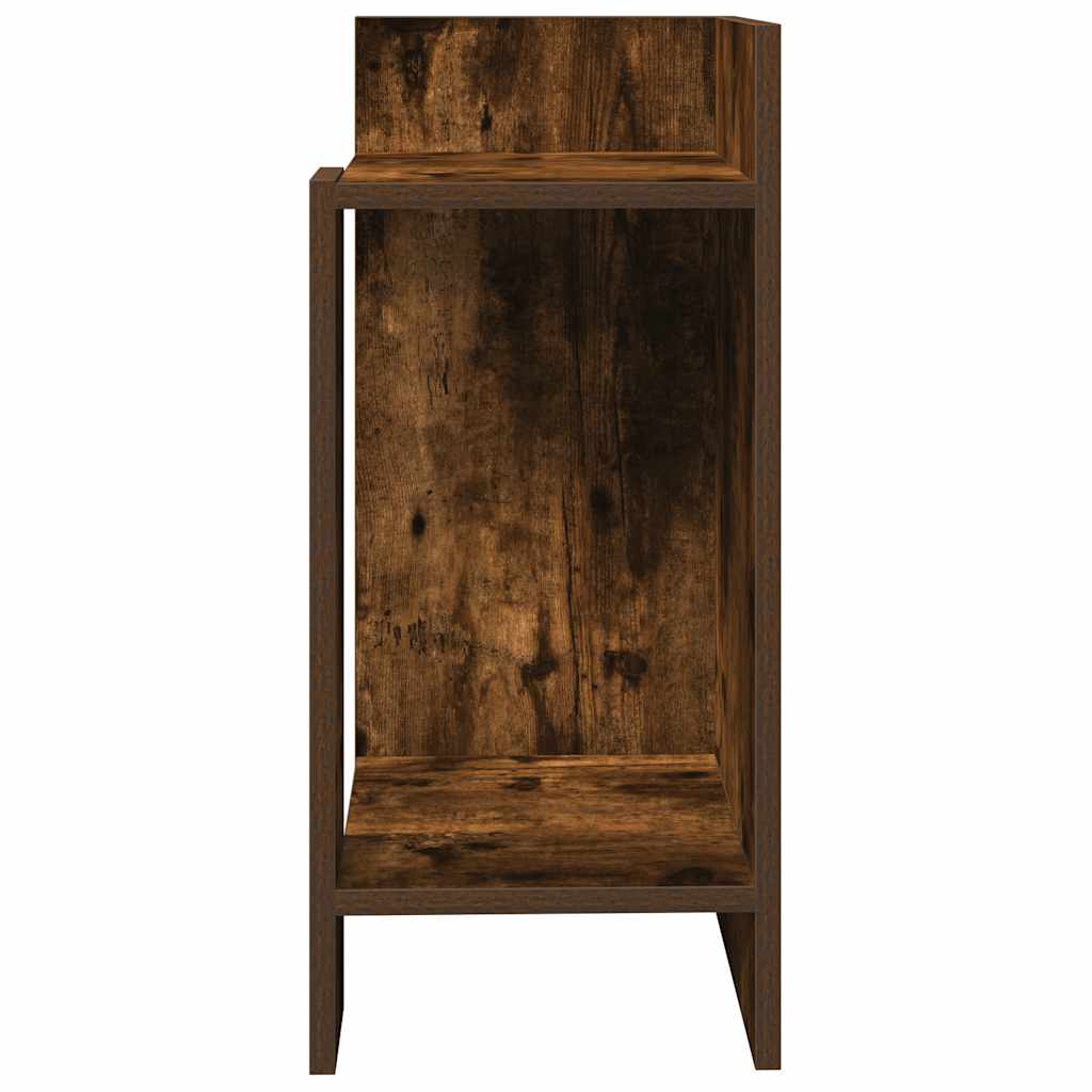 vidaXL Side Tables 2 pcs with Shelf Smoked Oak 25.5x27x60 cm 5