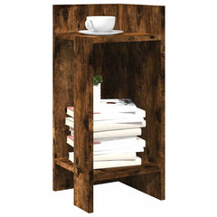 vidaXL Side Tables 2 pcs with Shelf Smoked Oak 25.5x27x60 cm 1