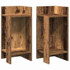 vidaXL Side Tables 2 pcs with Shelf Old Wood 25.5x27x60 cm 2