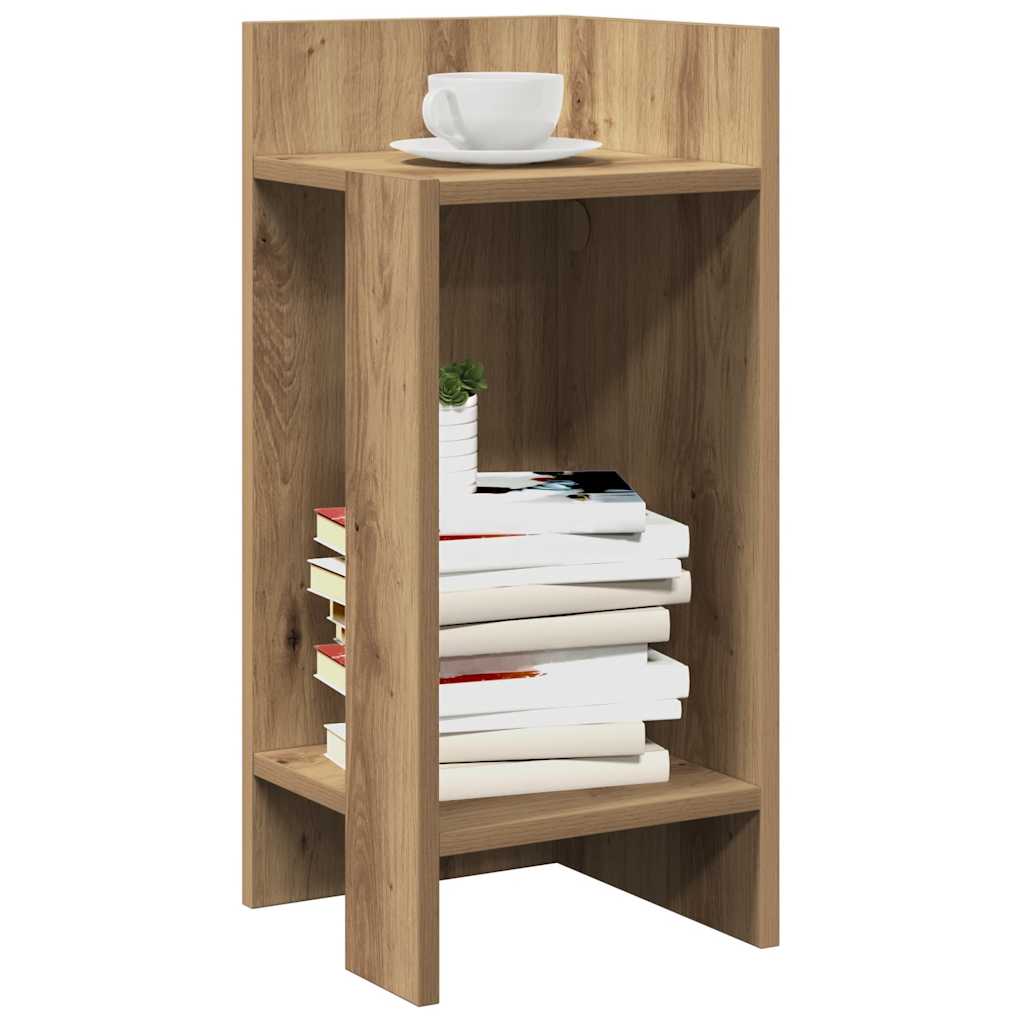 vidaXL Side Tables 2 pcs with Shelf Artisan Oak 25.5x27x60 cm 1