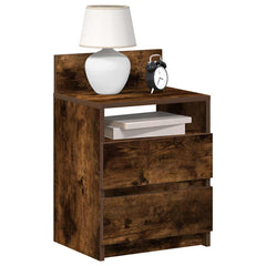 vidaXL Bedside Cabinets 2 pcs with 2 Drawers Smoked Oak 40x33x60 cm 1