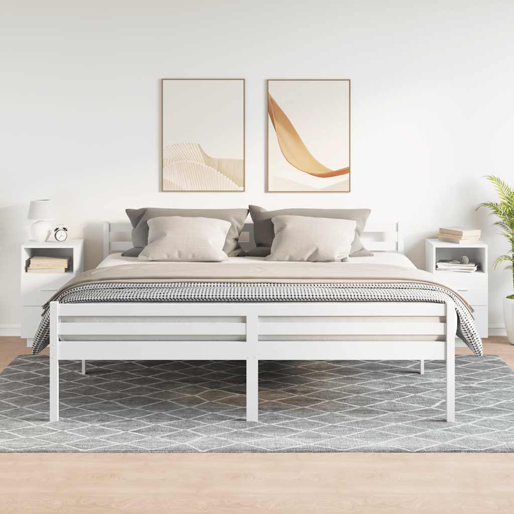 vidaXL Bedside Cabinets 2 pcs with 2 Drawers White 36x36x68 cm 3