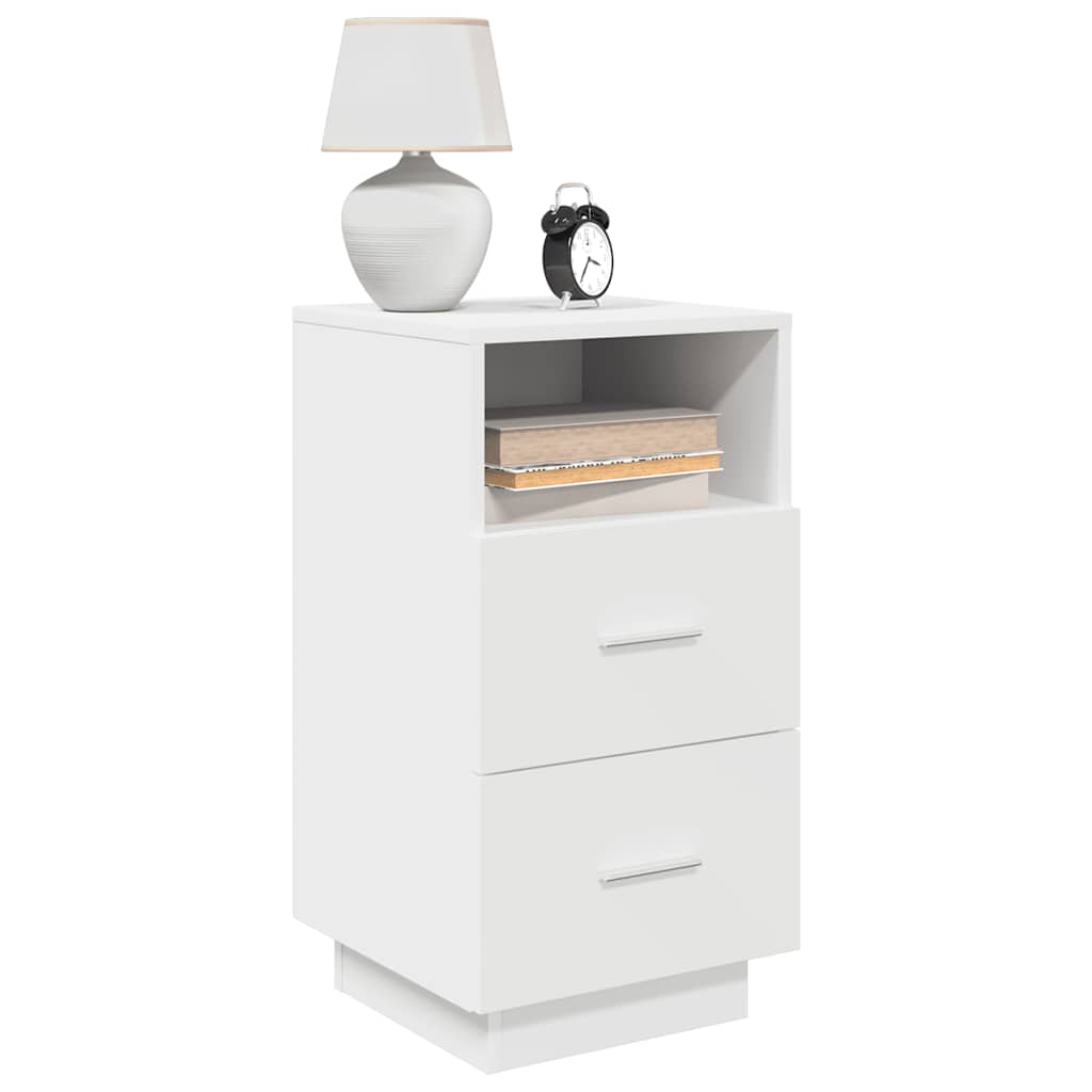 vidaXL Bedside Cabinets 2 pcs with 2 Drawers White 36x36x68 cm 1