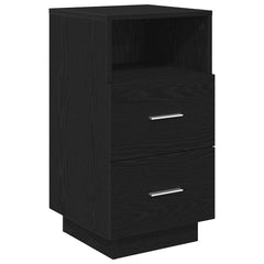 vidaXL Bedside Cabinet with 2 Drawers Black 36x36x68 cm 2