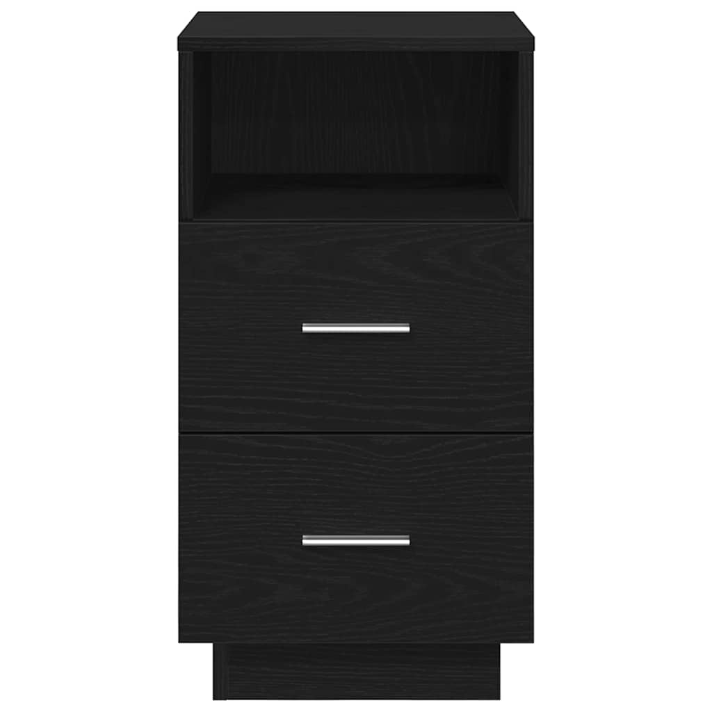 vidaXL Bedside Cabinets 2 pcs with 2 Drawers Black 36x36x68 cm 4
