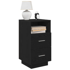 Bedside Cabinets with Drawers in Black