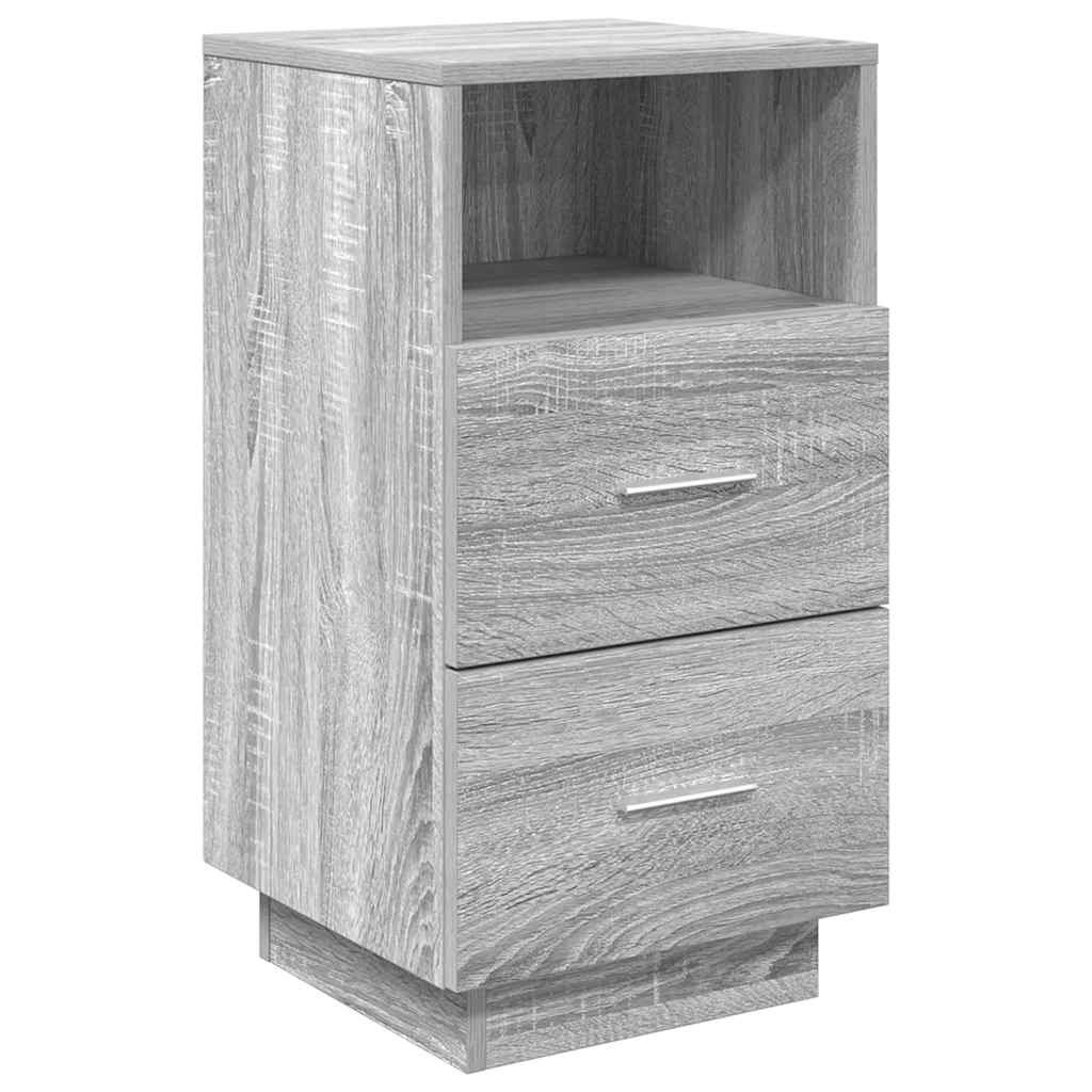 vidaXL Bedside Cabinets 2 pcs with 2 Drawers Grey Sonoma 36x36x68 cm 2