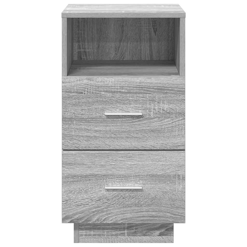 vidaXL Bedside Cabinets 2 pcs with 2 Drawers Grey Sonoma 36x36x68 cm 4