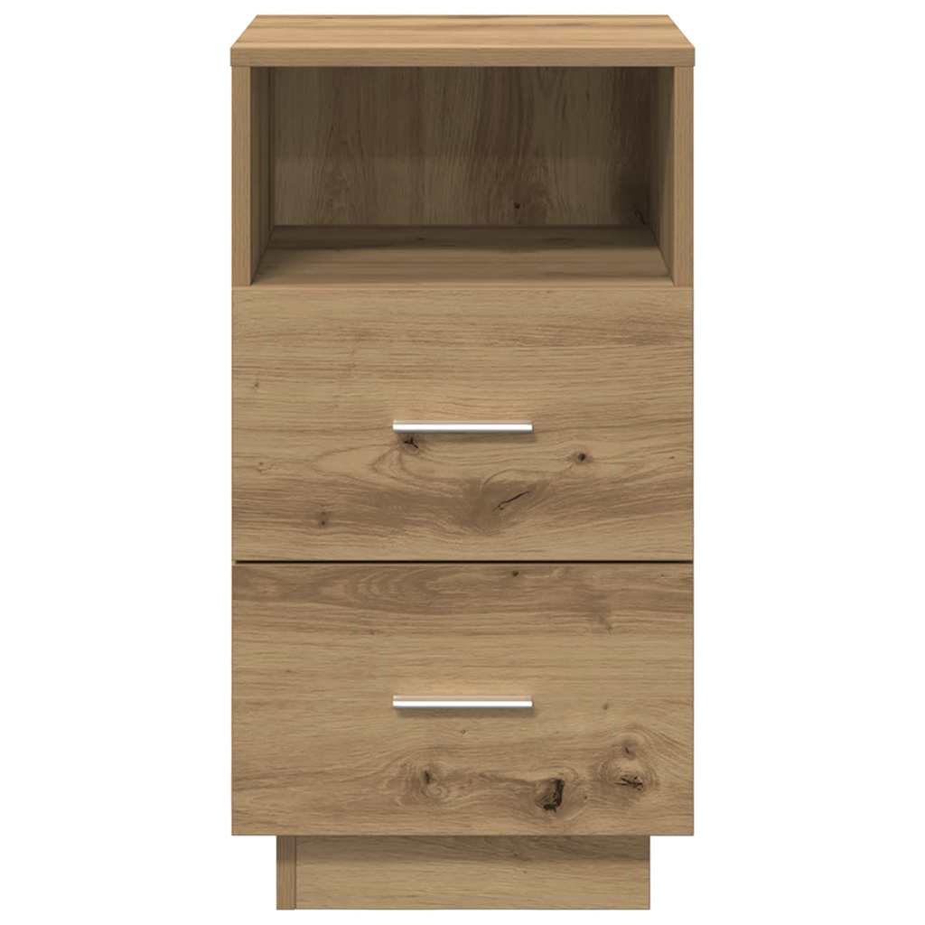 vidaXL Bedside Cabinets 2 pcs with 2 Drawers Artisan Oak 36x36x68 cm 4
