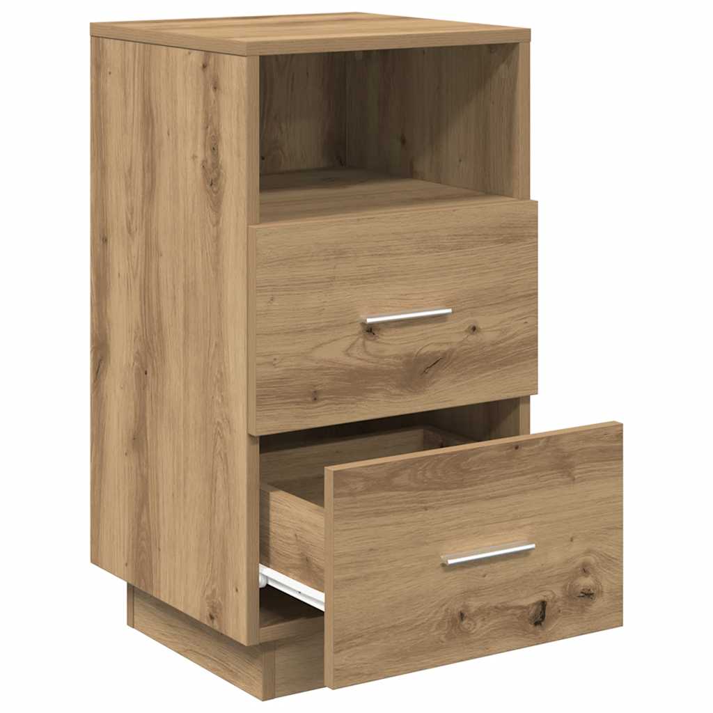vidaXL Bedside Cabinets 2 pcs with 2 Drawers Artisan Oak 36x36x68 cm 5