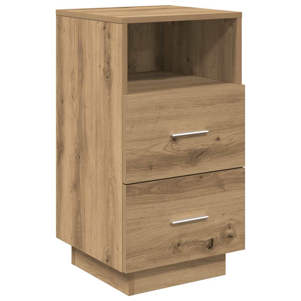 vidaXL Bedside Cabinets 2 pcs with 2 Drawers Artisan Oak 36x36x68 cm 6