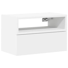 vidaXL Wall-mounted Bedside Cabinet White 45x26x28.5 cm 2