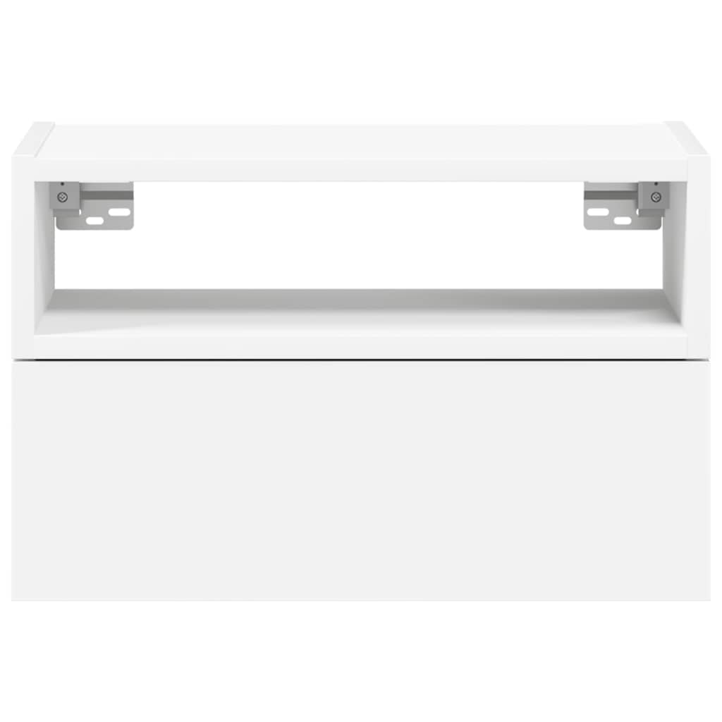 vidaXL Wall-mounted Bedside Cabinet White 45x26x28.5 cm 4