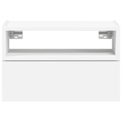 vidaXL Wall-mounted Bedside Cabinet White 45x26x28.5 cm 4