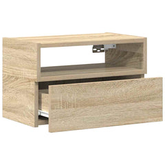vidaXL Wall-mounted Bedside Cabinet Sonoma Oak 45x26x28.5 cm 5