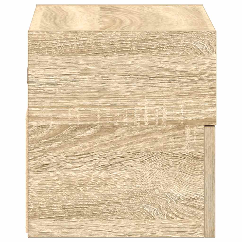 vidaXL Wall-mounted Bedside Cabinet Sonoma Oak 45x26x28.5 cm 6