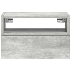 vidaXL Wall-mounted Bedside Cabinet Concrete Grey 45x26x28.5 cm 4