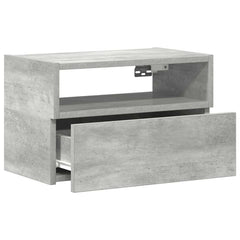 vidaXL Wall-mounted Bedside Cabinet Concrete Grey 45x26x28.5 cm 5