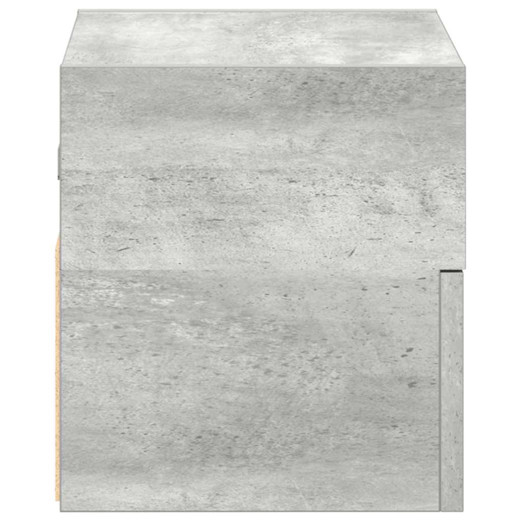 vidaXL Wall-mounted Bedside Cabinet Concrete Grey 45x26x28.5 cm 6