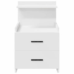 vidaXL Bedside Cabinet with 2 Drawers White 40x36,5x62 cm 4