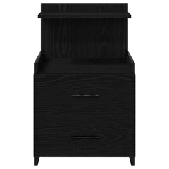 vidaXL Bedside Cabinets 2 pcs with 2 Drawers Black 40x36.5x62 cm 4