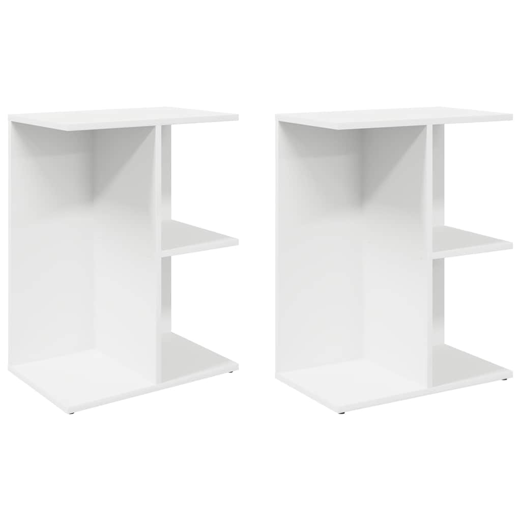 vidaXL Bedside Tables 2 pcs White 46.5x29x61 cm Engineered Wood 2