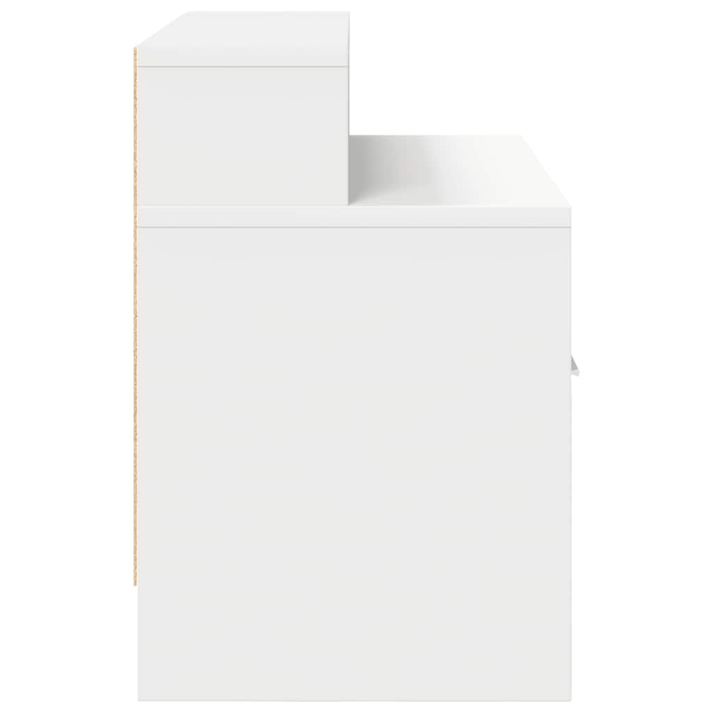 vidaXL Bedside Cabinet with Drawer White 51x31x47 cm 6