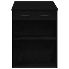 vidaXL Desk with Drawer and Shelf Black Oak 102x62x77.5 cm Engineered Wood 6
