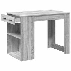 vidaXL Desk with Drawer and Shelf Grey Sonoma 102x62x77.5 cm Engineered Wood 5