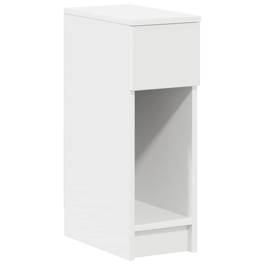 vidaXL Bedside Cabinet with Drawer White 20x36x60 cm 2