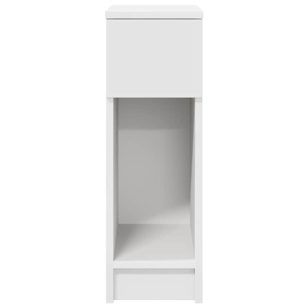 vidaXL Bedside Cabinet with Drawer White 20x36x60 cm 4