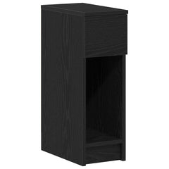 vidaXL Bedside Cabinet with Drawer Black Oak 20x36x60 cm 2