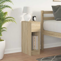 vidaXL Bedside Cabinet with Drawer Sonoma Oak 20x36x60 cm 3