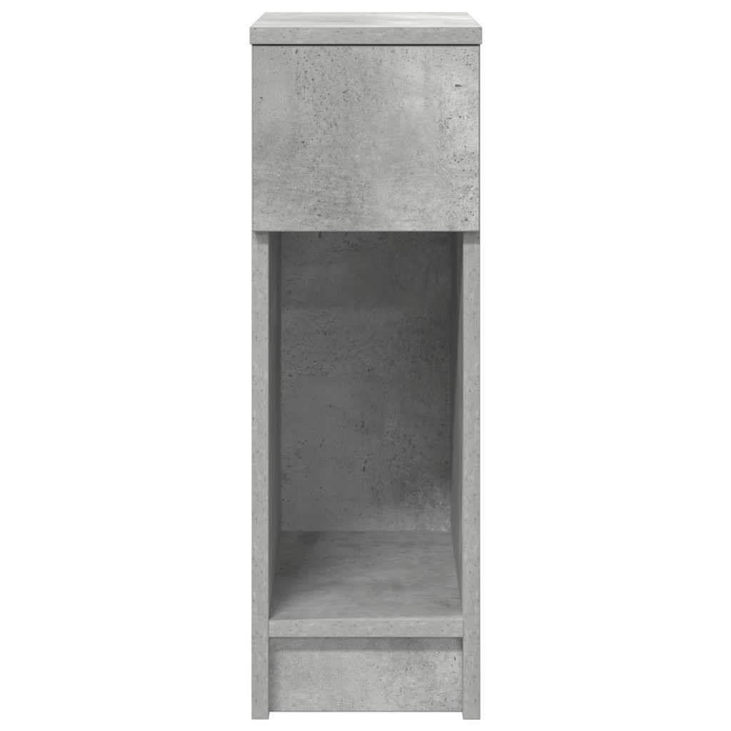 vidaXL Bedside Cabinet with Drawer Concrete Grey 20x36x60 cm 4