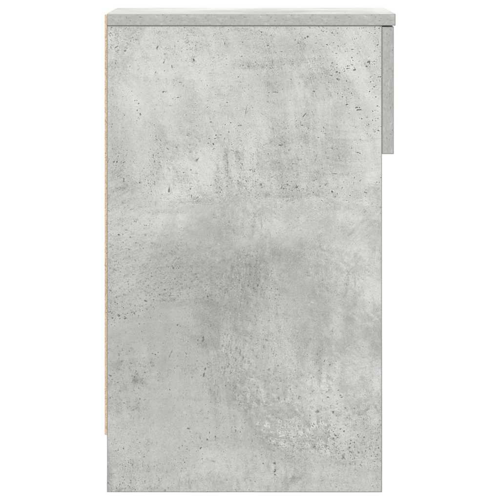 vidaXL Bedside Cabinet with Drawer Concrete Grey 20x36x60 cm 6
