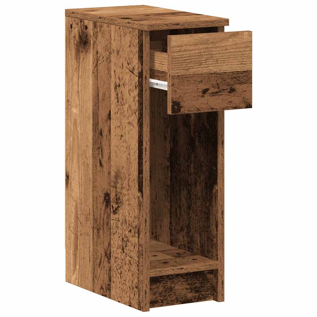 vidaXL Bedside Cabinet with Drawer Old Wood 20x36x60 cm 5