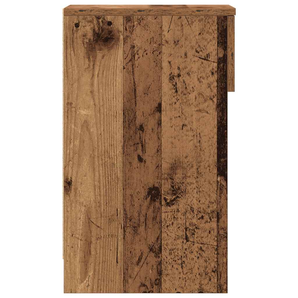 vidaXL Bedside Cabinet with Drawer Old Wood 20x36x60 cm 6