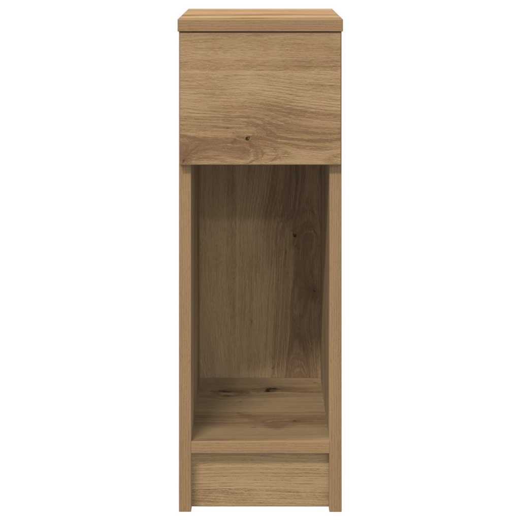 vidaXL Bedside Cabinet with Drawer Artisan Oak 20x36x60 cm 4