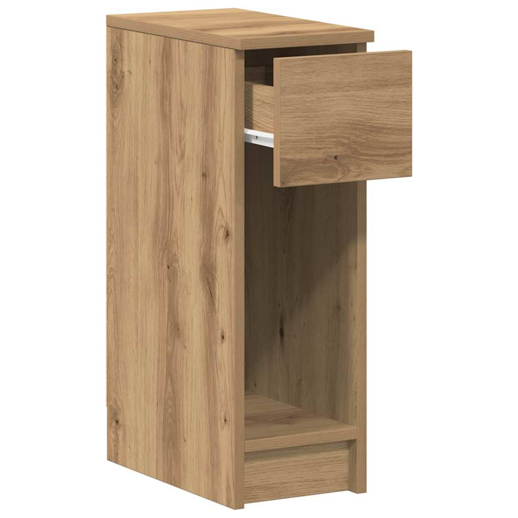 vidaXL Bedside Cabinet with Drawer Artisan Oak 20x36x60 cm 5