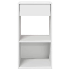 vidaXL Bedside Cabinets with Drawer 2 pcs White 35x34x66.5 cm 4