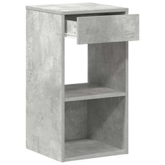 vidaXL Bedside Cabinets with Drawer 2 pcs Concrete Grey 35x34x66.5 cm 6