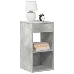vidaXL Bedside Cabinets with Drawer 2 pcs Concrete Grey 35x34x66.5 cm 1