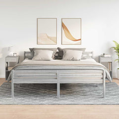 vidaXL Bedside Cabinets with Drawer 2 pcs Grey Sonoma 35x34x66.5 cm 3