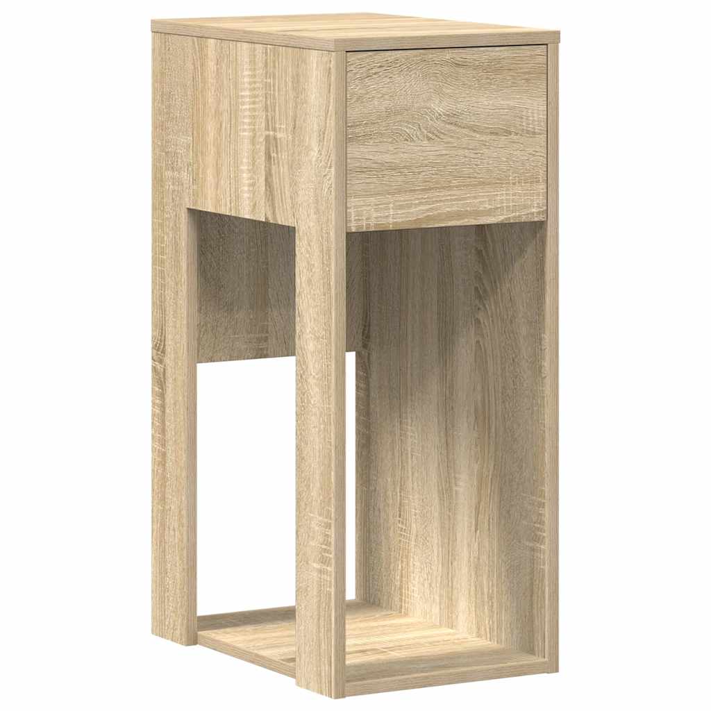 Computer Tower Stand with Drawer 30x44x74 cm Sonoma oak