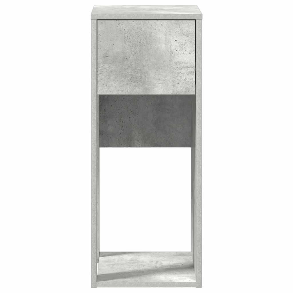 vidaXL Computer Tower Stand with Drawer Concrete Grey 30x44x74 cm 5