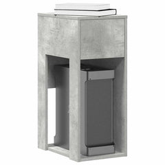 vidaXL Computer Tower Stand with Drawer Concrete Grey 30x44x74 cm 1