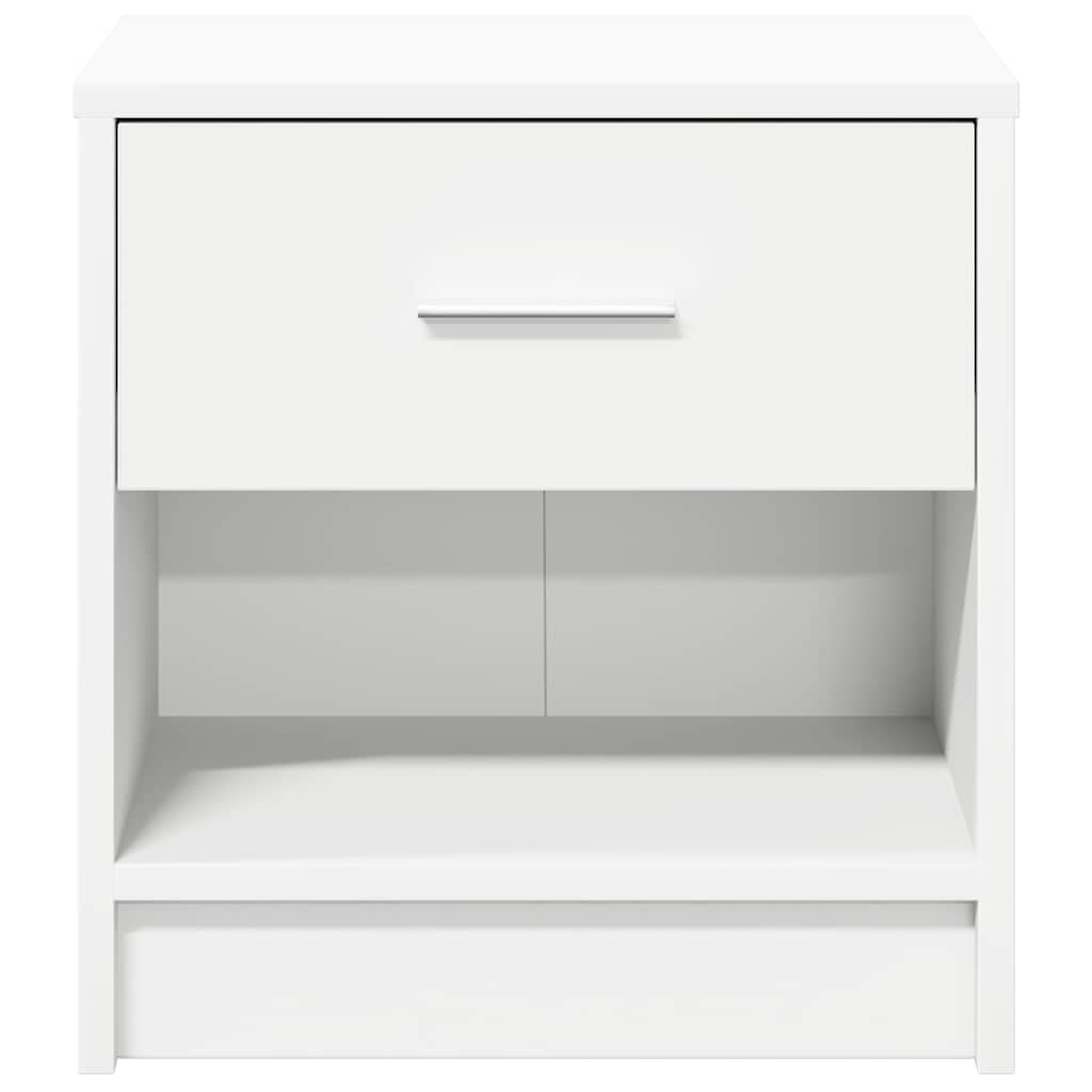 vidaXL Bedside Cabinets 2 pcs with Drawer White 39x28x41 cm 4