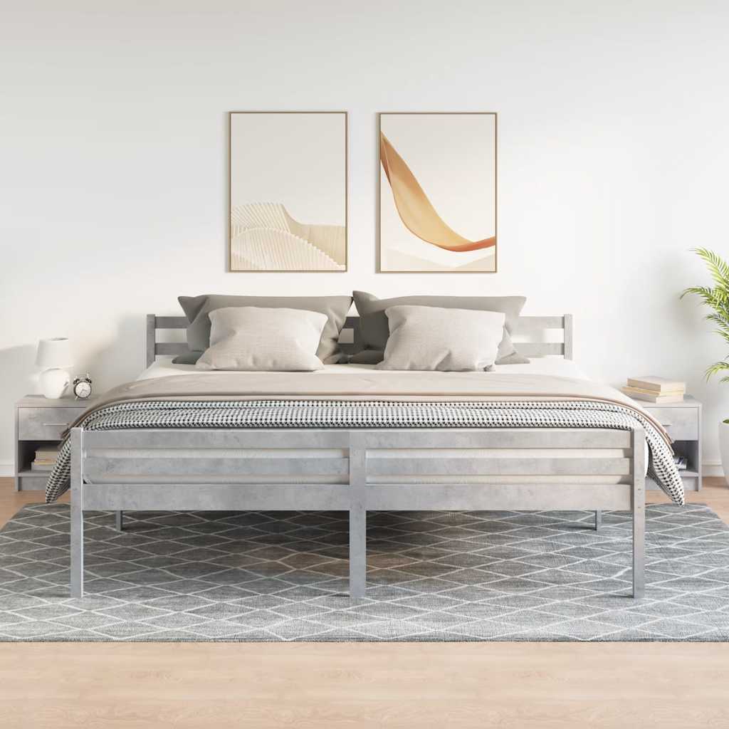 vidaXL Bedside Cabinets 2 pcs with Drawer Concrete Grey 39x28x41 cm 1
